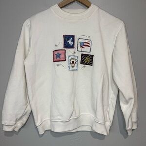 Classic Elements Patriotic Patchwork Sweatshirt